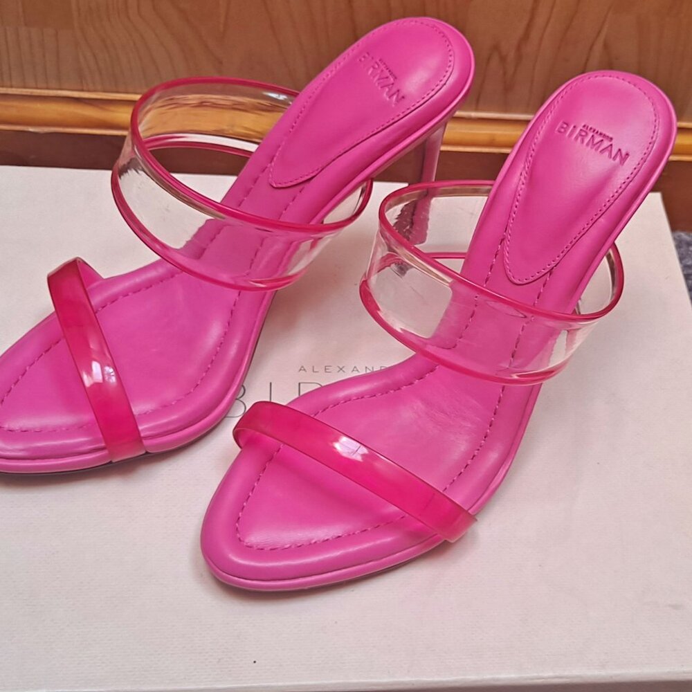 🔥 NEW 🔥 Alexandre Birman Women's Sandalia Salto Alto Nappa Kiss Rose Pink